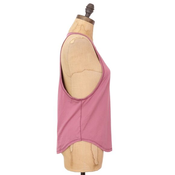 LULULEMON Sweat Date Singlet 4 Figue Pink Muscle Tank Knit Crewneck EUC B69 - Picture 3 of 6